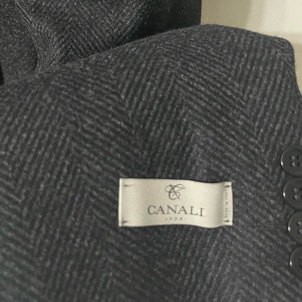 CANALI NWT Wool/Cashmere Herringbone Topcoat 54 (44)